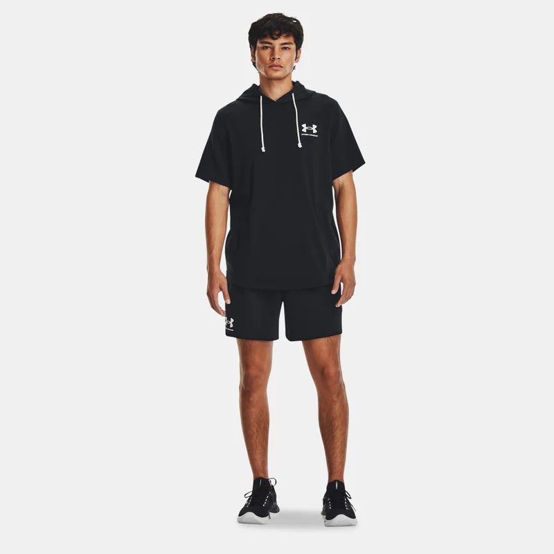 Under Armour Black Men's Rival Terry Shorts for Men | Best Price UAE